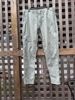LL Bean Womens Stretch Ripstop Pull-On Pants, Large Med-Tall